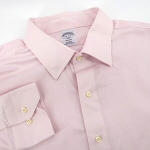 Brooks Brothers Regent Non Iron Pink Striped Dress Shirt Mens 18 4/5 XXL